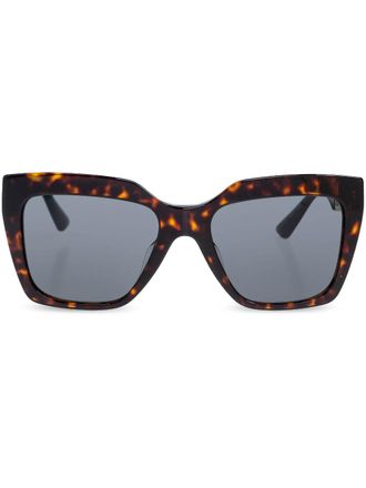 Versace Occhiali da sole con effetto tartarugato - Marrone