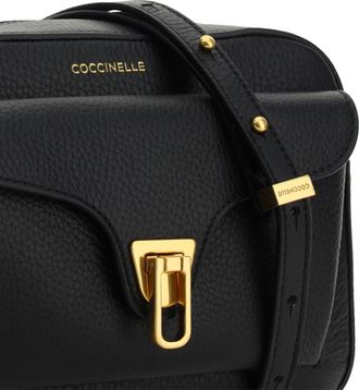 Coccinelle Womens Soft Shoulder Bag Beat Calfskin Black Calf Leather