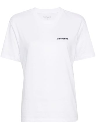 Carhartt Work in Progress Script embroidery T-shirt - women - Organic Cotton - S - White
