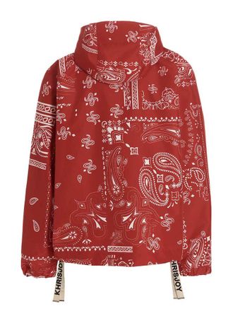Khrisjoy Bandana-Print Windbreaker Jacket - Red