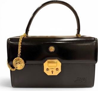 Versace Sunburst Leather Handbag