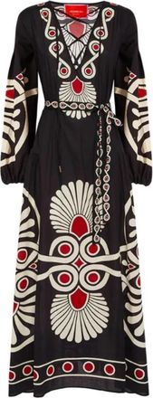 La DoubleJ Viviana Jurk - Dames - Maxi kleedjes - Veelkleurig - M - Katoen - Kleedjes