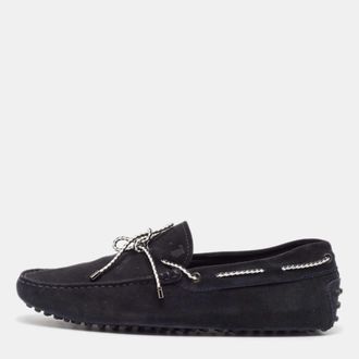 Tod's Tods Black Suede Driver Loafers