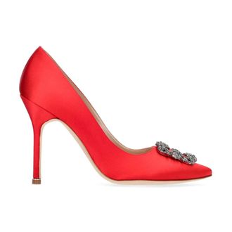 Manolo Blahnik Pumps, female, Red, Size: 7 1/2 US Decolletage High-Heel D&eacute;collet&eacute;