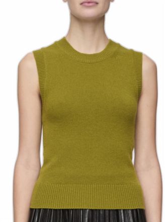 A.L.C. Ian Sleeveless Cashmere Top In Loden
