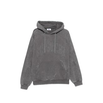 GCDS Stud-embellished Washed-effect Hoodie