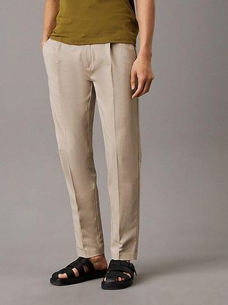 Calvin Klein Tapered Pleated Chino Trousers