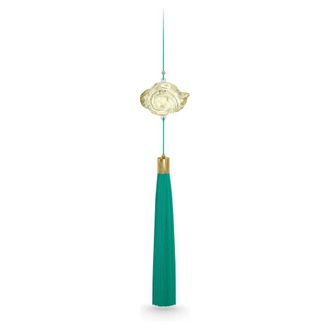 Swarovski Hanger Onder Blauwe Bergen Wolken Ornament - Dames - Broches - Groen - ONE Size - Wol - Accessoires