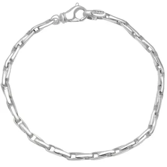 Pompeii3 Mens 14k Gold (15gram) or Platinum (24gram) 3.5mm Link Bracelet 8.5