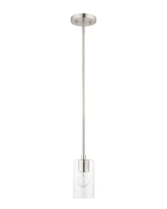 Livex Lighting 1-Light Brushed Nickel Pendant