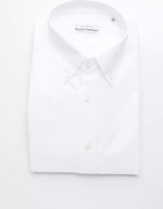 Robert Friedman White Cotton Mens Mens Shirt