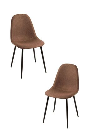 Regalos Miguel Packs Sillas Comedor - Pack 2 Sillas Black Teok Tela - Marr&oacute;n