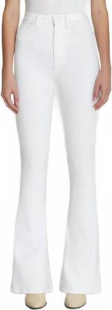 7 For All Mankind Ultra High Rise Skinny Boot Jeans In Clean White