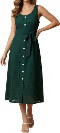 Entro Womens Midi Dress In Green