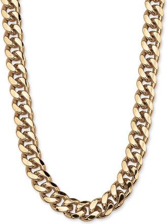 Palm Beach Jewelry Mens Curb Link Chain in Yellow Goldtone 30