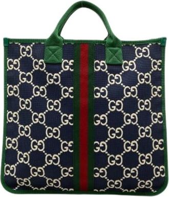Gucci Borsa Tote Pre-owned in Nylon - - Pre-owned - Donna - Blu - ONE SIZE