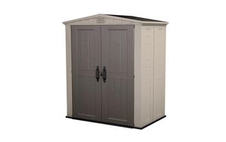 Keter Caseta De Jard&iacute;n Factor 6x3 Cobertizo De Almacenamiento Exterior Ordenaci&oacute;n Acero Metal Madera Resina 178x114x208 Wxdxh Cm - Keter