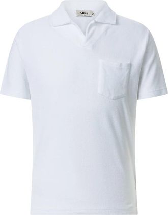 Altea Cotton Terry Polo Shirt - Heren - Polos - Wit - M - Katoen - Tops
