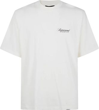 Represent Owners Club Script T-Shirt - Heren - T-shirts - Wit - L - Katoen - Tops