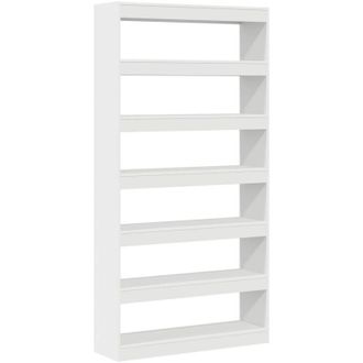 vidaXL Book Cabinet White Engineered Wood Vidaxl