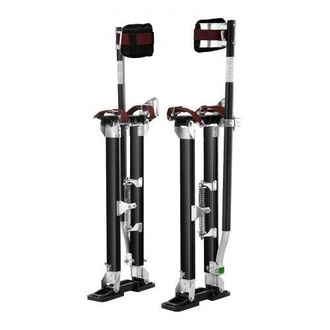 OEM Aluminiumstelzen Deckenbau 61-101,6cm H&ouml;henverstellbar Arbeitsstelzen Trockenbau 103kg Belastbarkeit Malerstelzen 27-29cm Fu&szlig;gr&ouml;&szlig;e Schwarz Malerarbeit