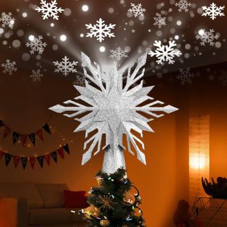 OEM Guirnalda De Luces Navide&ntilde;as Con Estrellas, Proyector Led 3d Giratorio Y Proyecci&oacute;n De Copos De Nieve: Decoraci&oacute;n De Interiores Para El &Aacute;rbol De Navid