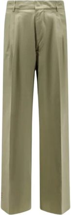 Amaranto Amar&aacute;nto, Broeken, Heren, Groen, S, Katoen, Broek met plooien