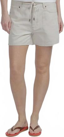 Frame Denim Off Duty Long Hang Shorts In Natural