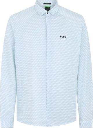 HUGO BOSS ST_Excurse L Shirt - Heren - Casual Overhemden - Blauw - XL - Katoen - Overhemden