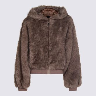 Lou Andréa Beige Fur Jacket
