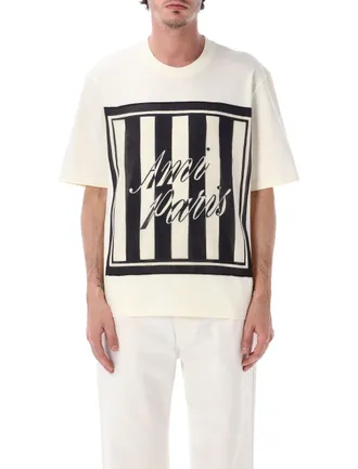 Ami Sewn Scarf Relaxed Short Tee