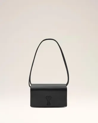 Ami Black Cowhide Leather Voulez-Vous Wallet On Strap Black - OS - Unisex