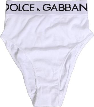 Dolce & Gabbana High Brief - Dames - Onderbroek - Wit - XS - Katoen - Ondergoed