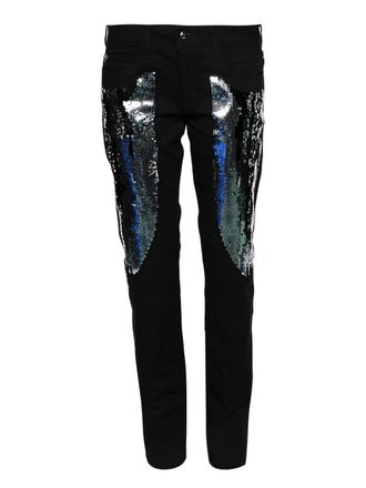 Just Cavalli sequinned trousers - Black