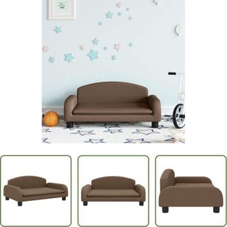 vidaXL Divano per bambini marrone - Divano per Bambini Marrone 70x45x30 cm in Tessuto