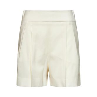 Max Mara Pittura Shorts - Dames - Korte Broeken - Wit - S - Wol - Korte Broeken
