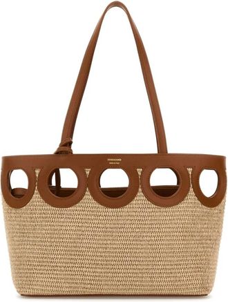 Ferragamo Raffia Shopping Bag - Dames - Schoudertassen - Beige - ONE Size - Tassen