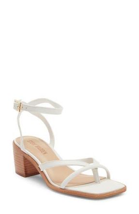 Steve Madden Tilly Block Heel Sandal in White Leather at Nordstrom Rack, Size 8.5