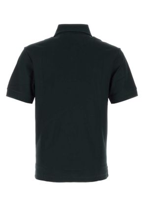 Burberry Mens Black Piquet Polo Shirt Exterior: Cotton T-Shirt T-shirts And Polos
