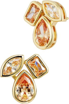 Savvy Cie Jewels 14K Plated Cz Stud Earrings
