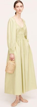 Rebecca Taylor Poplin Smocked Waist Dress