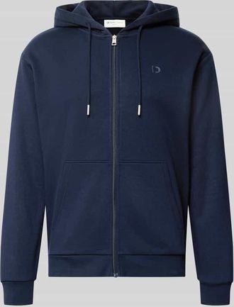 Tom Tailor Denim Regular Fit Sweatjacke aus Baumwoll-Mix in Dunkelblau, Gr&ouml;&szlig;e XXL