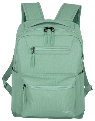 Travelite Freizeitrucksack TRAVELITE KICK OFF Rucksack M, Damen, Gr. B/H/T: 31cm x 40cm x 14cm, gr&uuml;n (salbei), Polyester, unifarben, Basic, Rucks&auml;cke Freizeitru