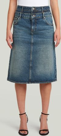 G-Star Carter Double Waistband Skirt - Midden blauw - Dames
