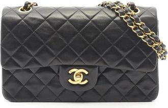 Chanel 1994-1996 Small Classic Lambskin Double Flap shoulder bag - Nero