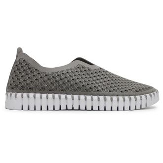 Ilse Jacobsen Tulip 139 Textile Womens Slip On Shoes - Grey - Size:UK 5