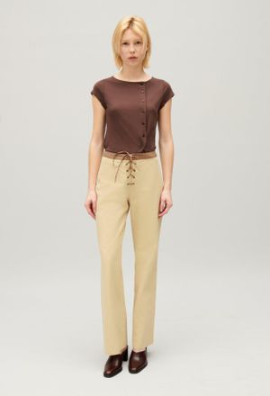 Claudie Pierlot Pantalon lacé bicolore
