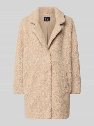 Only Relaxed Fit Teddy-Mantel mit Reverskragen Modell NEWAURELIA in Sand, Gr&ouml;&szlig;e XL