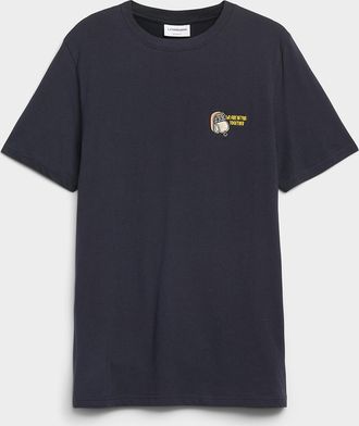 Lindbergh Mens Fun embroidery lounge T-shirt