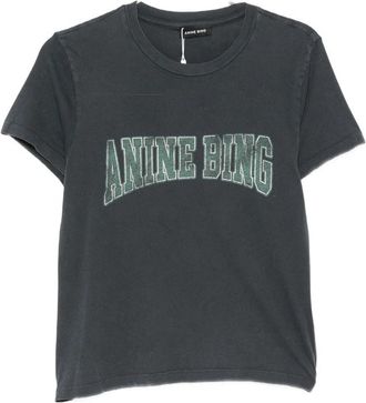 Anine Bing Shelley Logo-print Cotton T-shirt